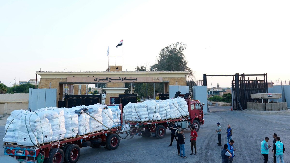 The Egyptian gate of the Rafah crossing