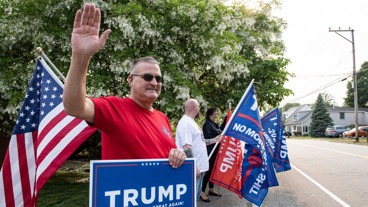 Donald Trump supporters in New Jersey/ Joseph Prezioso-AFP
