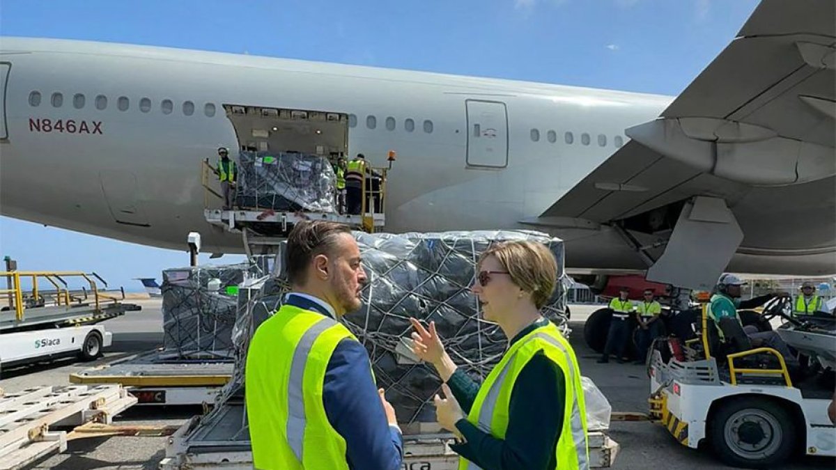 Medical supplies shipment to Venezuela.