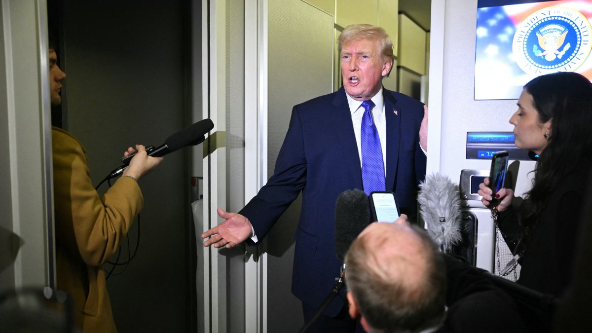 Donald Trump en el Air Force One