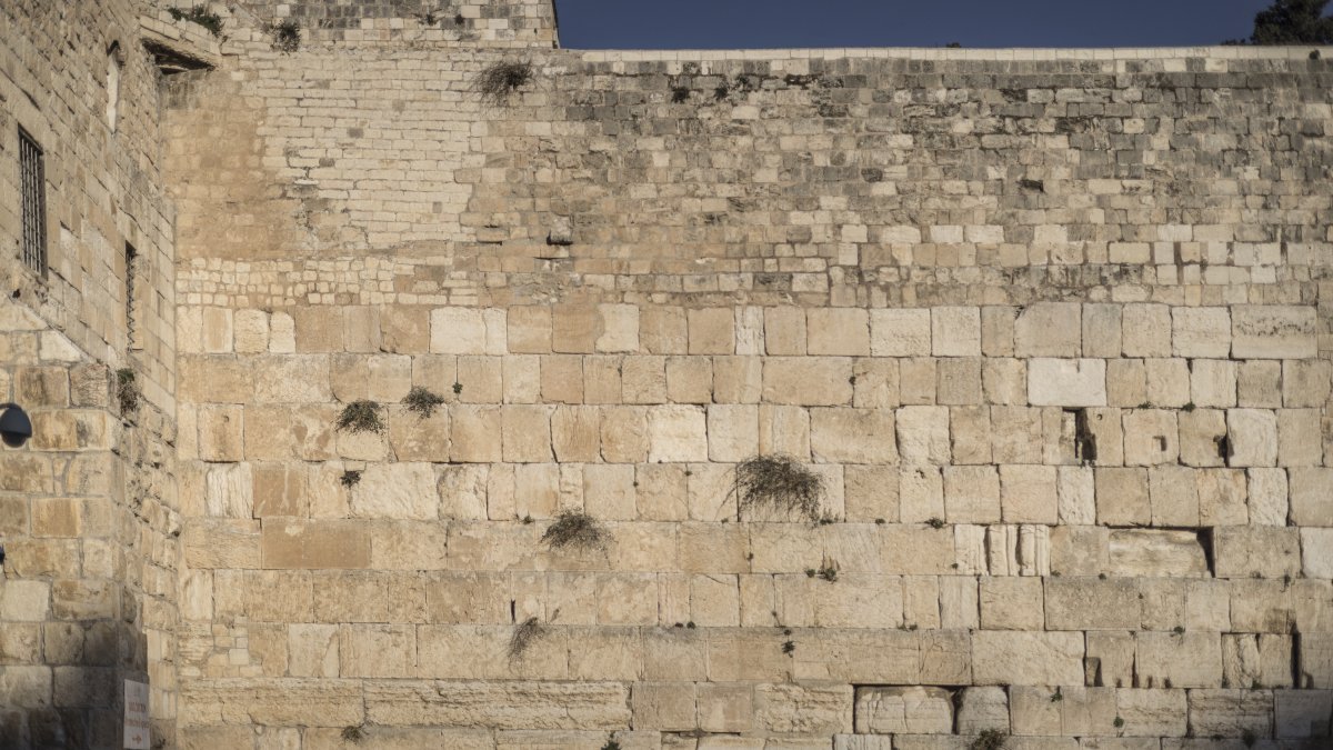 The Western Wall, the last remnant of the Second Temple, in Jerusalem