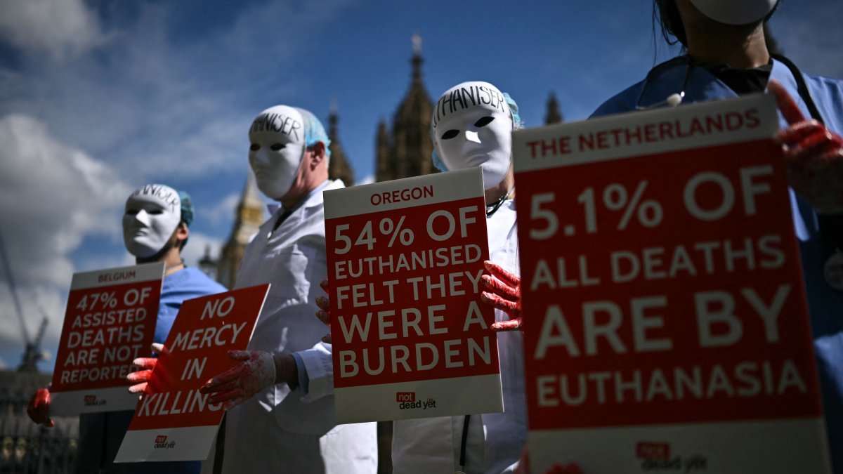 Activists protesting against euthanasia - File Image.