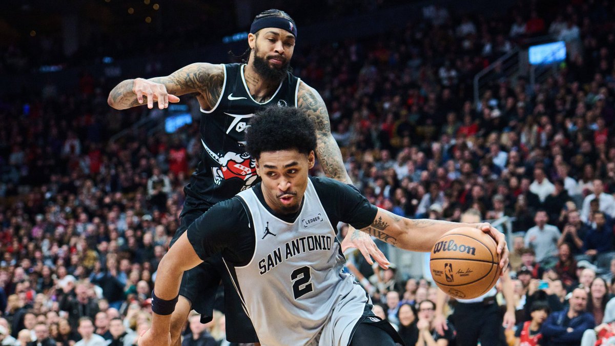 El jugador de los San Antonio Spurs, Dylan Harper