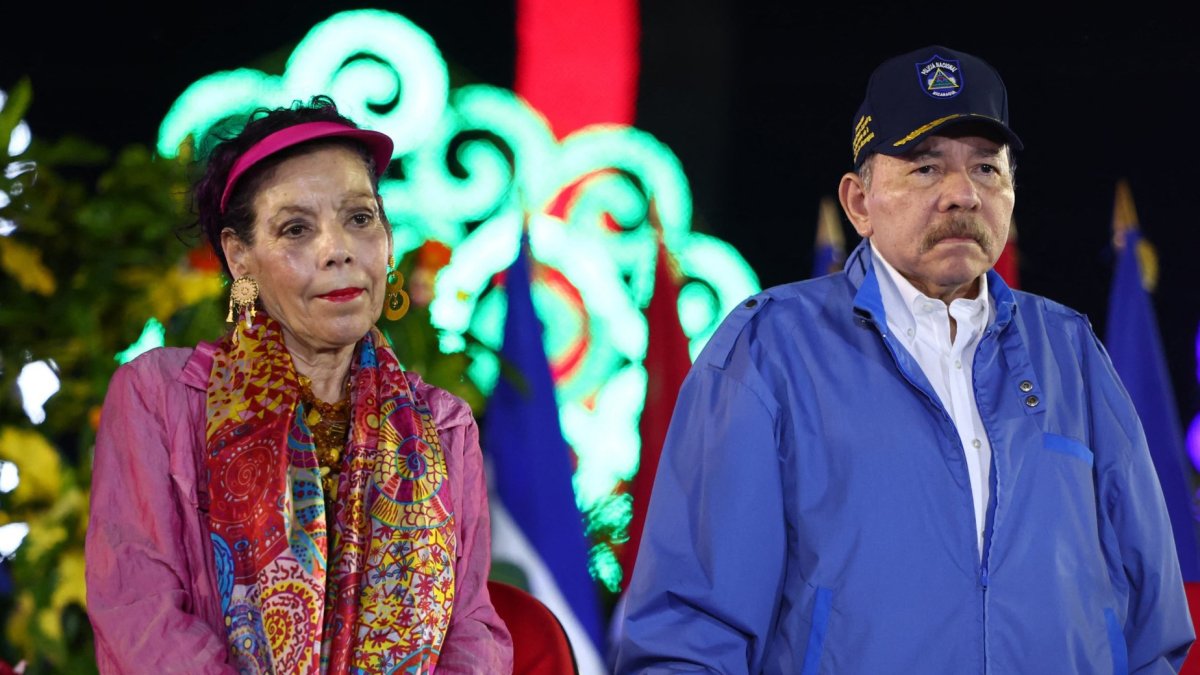 Los dictadores de Venezuela Daniel Ortega y Rosario Murillo