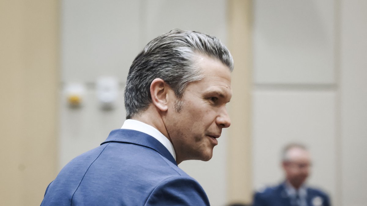 Pete Hegseth, durante el Americas Counter Cartel Conference. Marzo de 2026