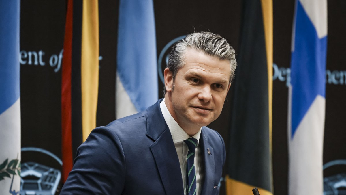 Pete Hegseth in Doral, Florida/ Eva Marie Uzcategui.