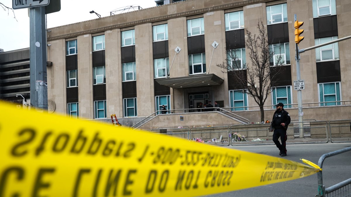 U.S. consulate in Toronto after being the target of a shooting. March 2026