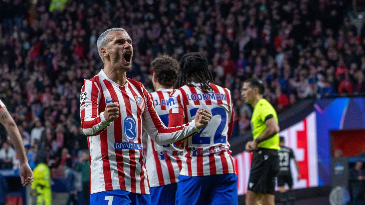 Antonie Griezmann celebra su gol frente al Tottenham Hotspur