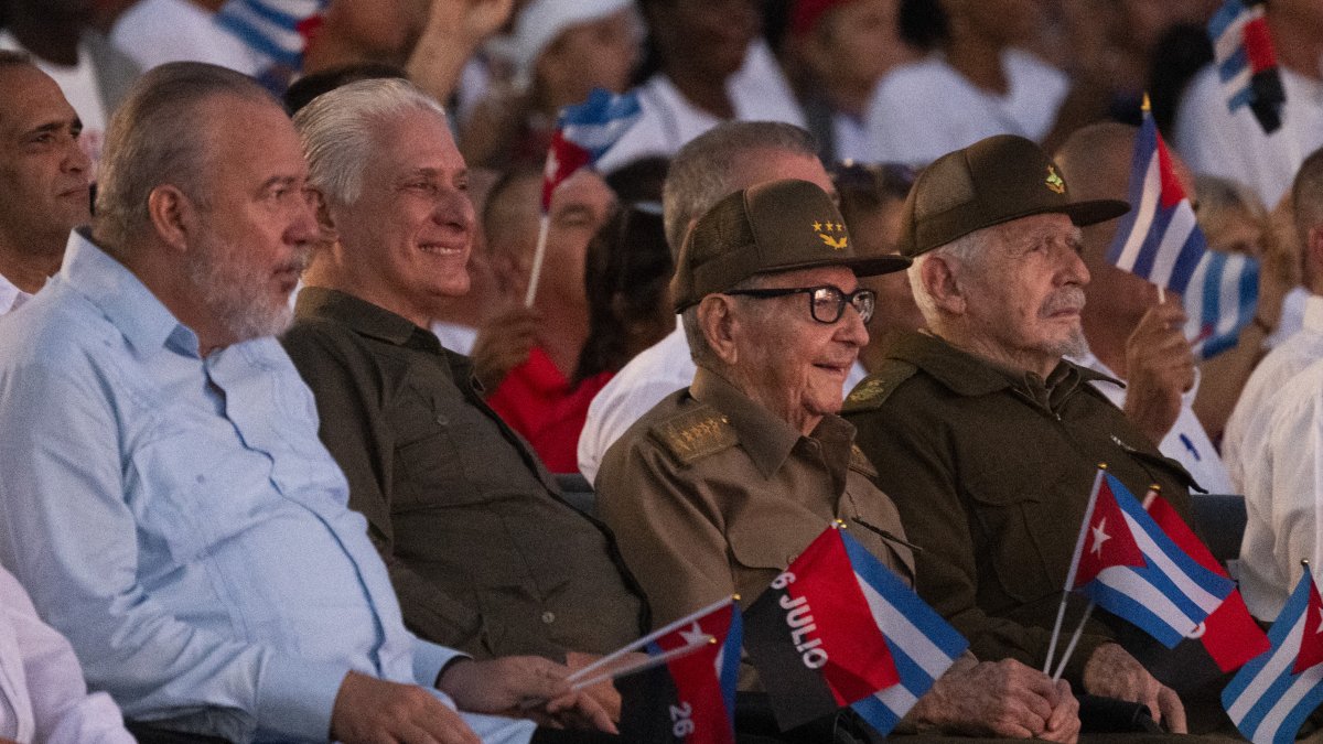 La cúpula del régimen cubano durante un acto político (Archivo)