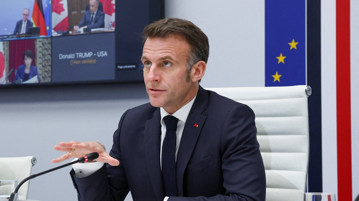 Emmanuel Macron during the G7/ Gonzalo Fuentes.