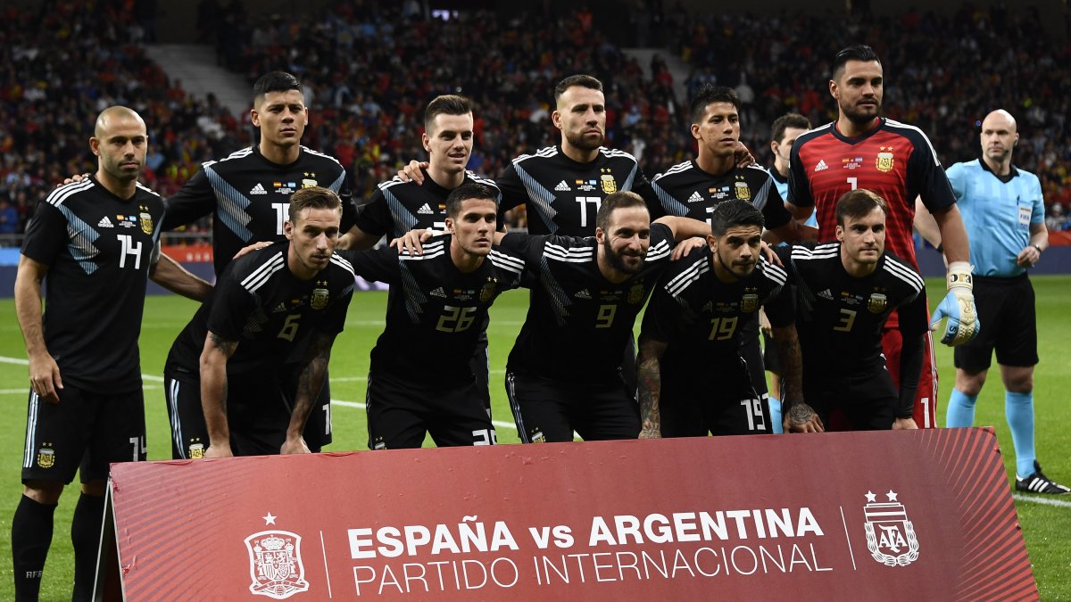 El combinado nacional de Argentina, en un juego frente a España en 2018. Imagen de archivo