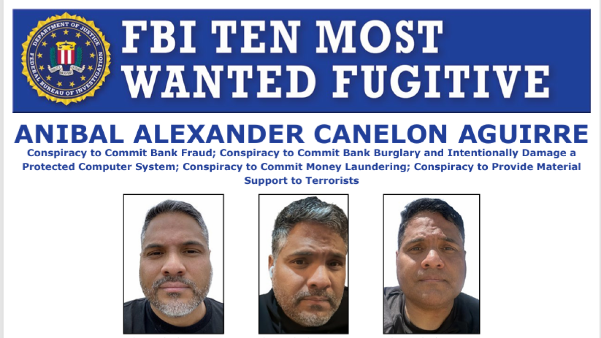 El FBI incluye a Aníbal Canelón Aguirre en su lista de los diez fugitivos más buscados