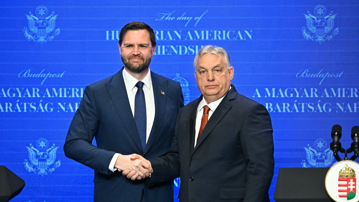 Vice President JD Vance and Prime Minister Victor Orbán on April 7.