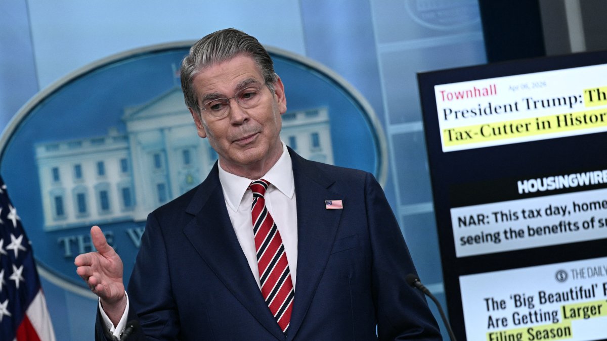 Scott Bessent at the White House/ Brendan Smialowski.