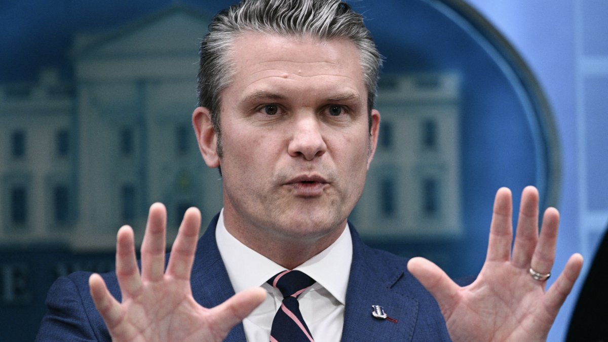 Pete Hegseth, during an appearance at the White House in April 2026