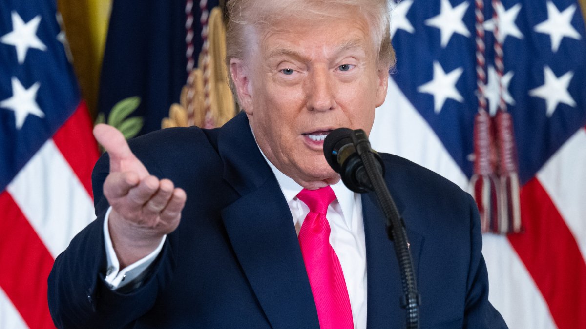 President Donald Trump speaks from The White House.