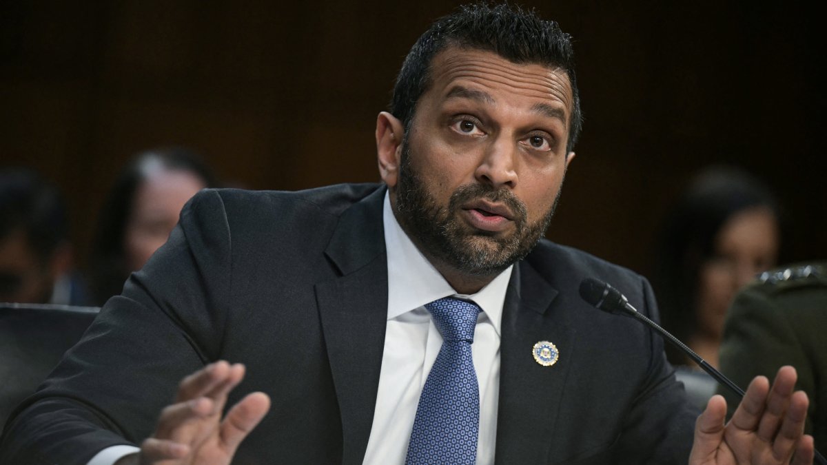 Kash Patel, director of the FBI, at the Senate/Oliver Contreras.