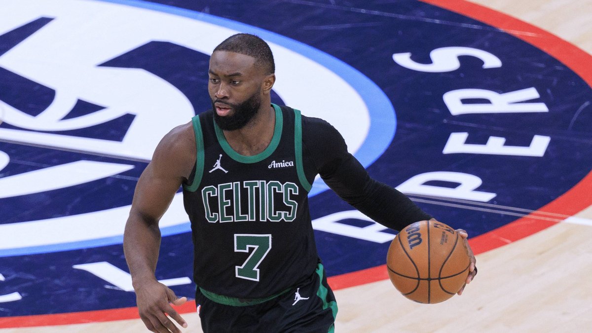 Jaylen Brown, durante un partido