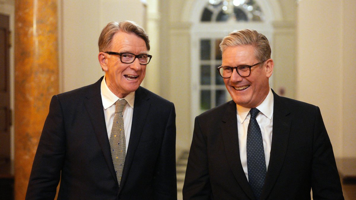 Peter Mandelson and Keir Starmer, February 2025.