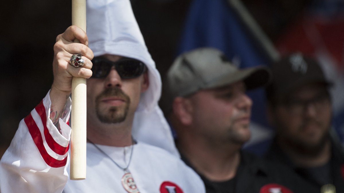 Ku Klux Klan member in Charlottesville, Va.
