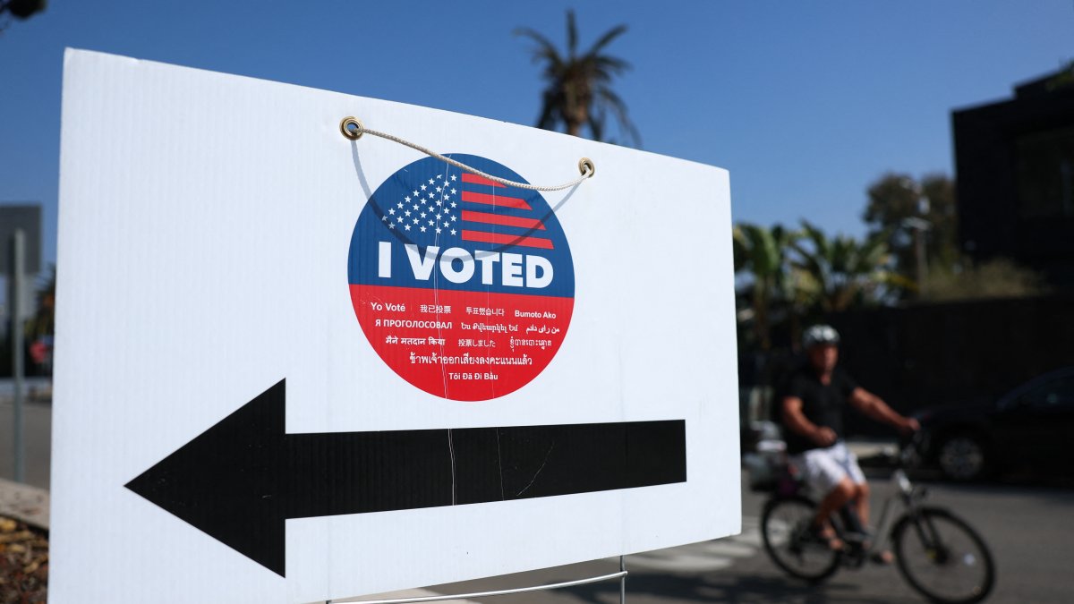 Voting center in Los Angeles, California/Patrick T. Fallon.