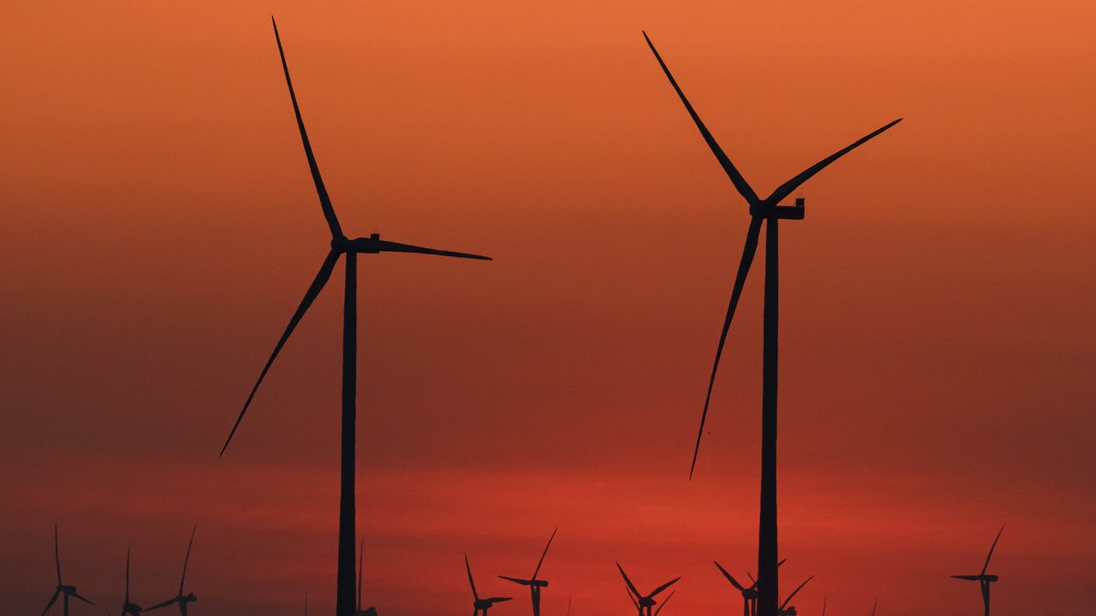 Molinos de viento cerca de Kittsee, Baja Austria