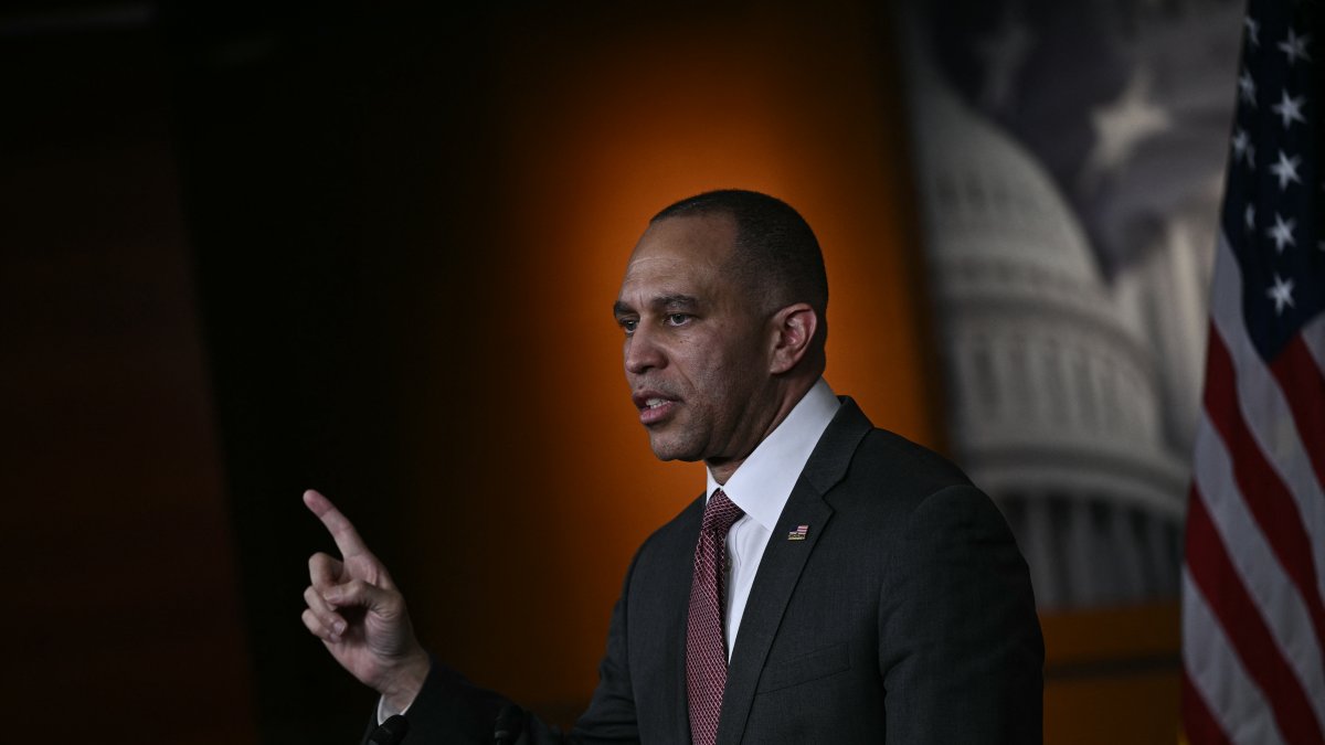Hakeem Jeffries, Democratic minority leader in the House.