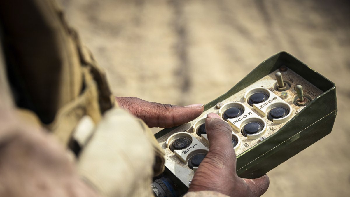 A Marine prepares HIMARS in Operation Epic Fury.