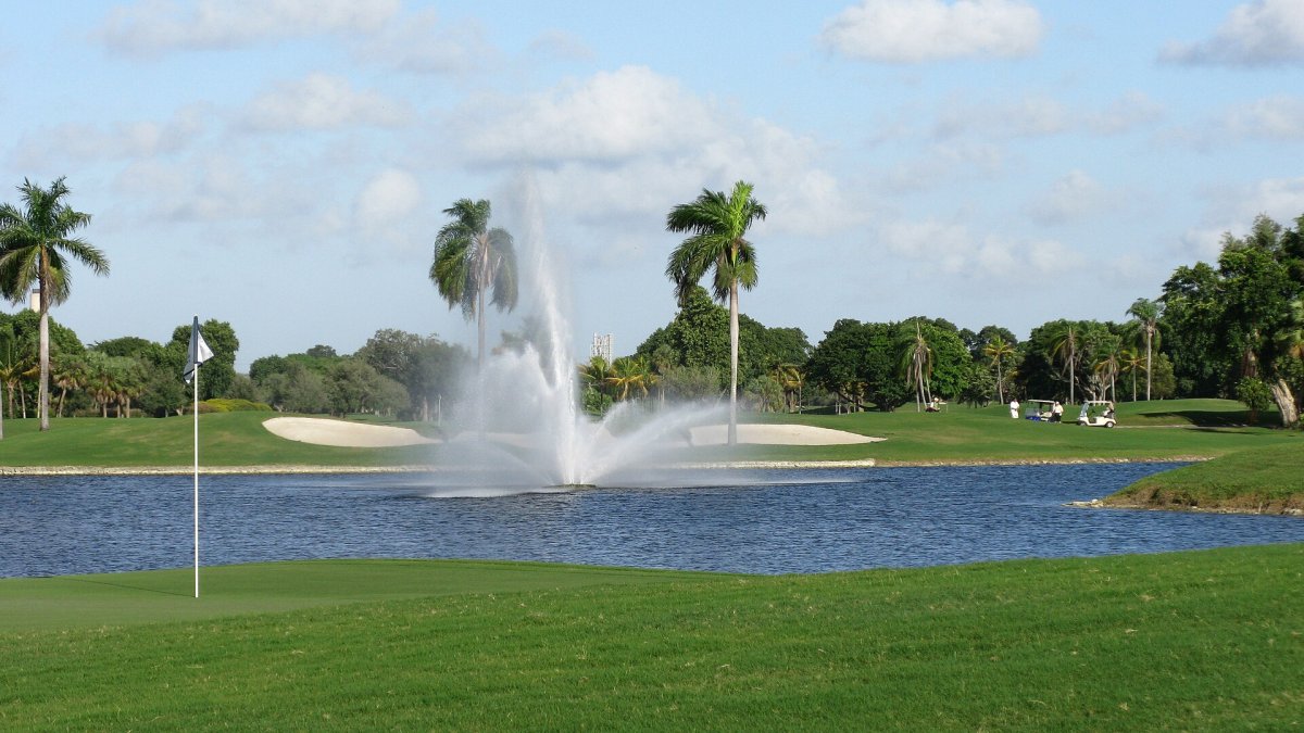 The 18th hole of the Blue Monster course at the Doral Golf Resort in Miami.
