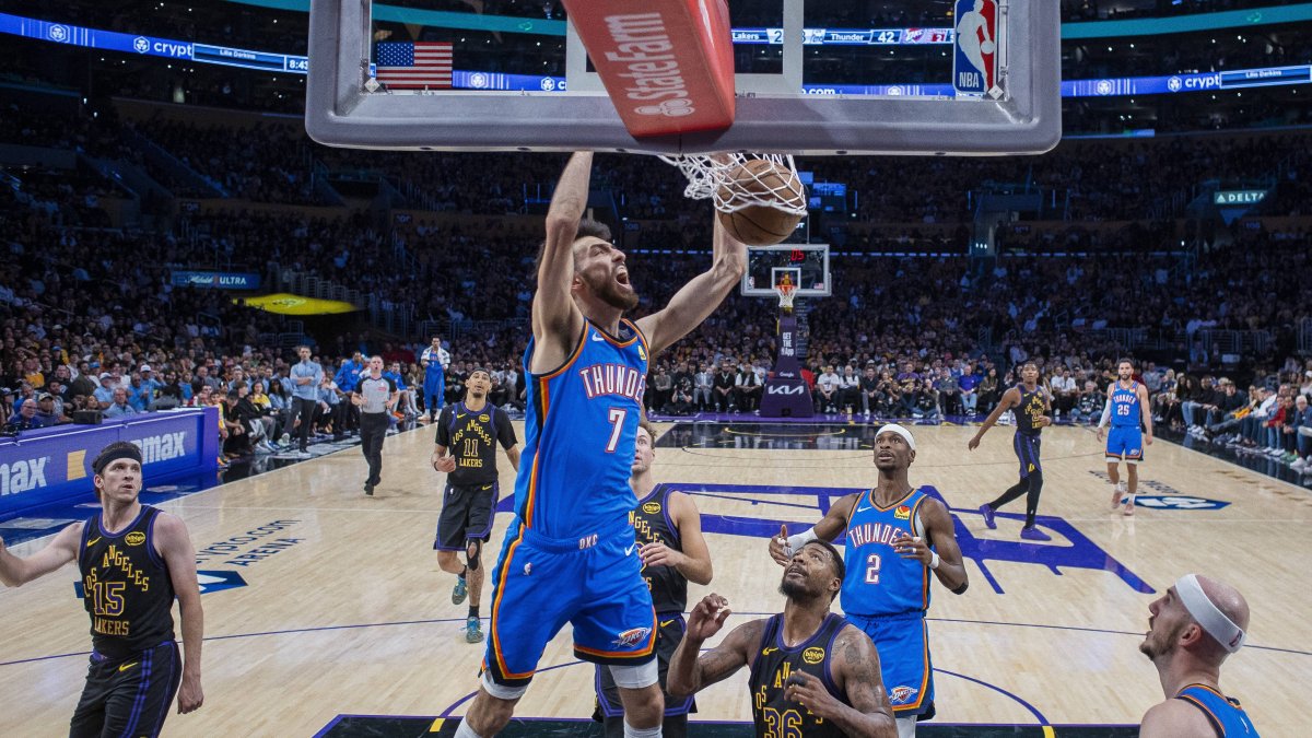 Image from Game 4 between the Thunder and the Lakers. May 2026