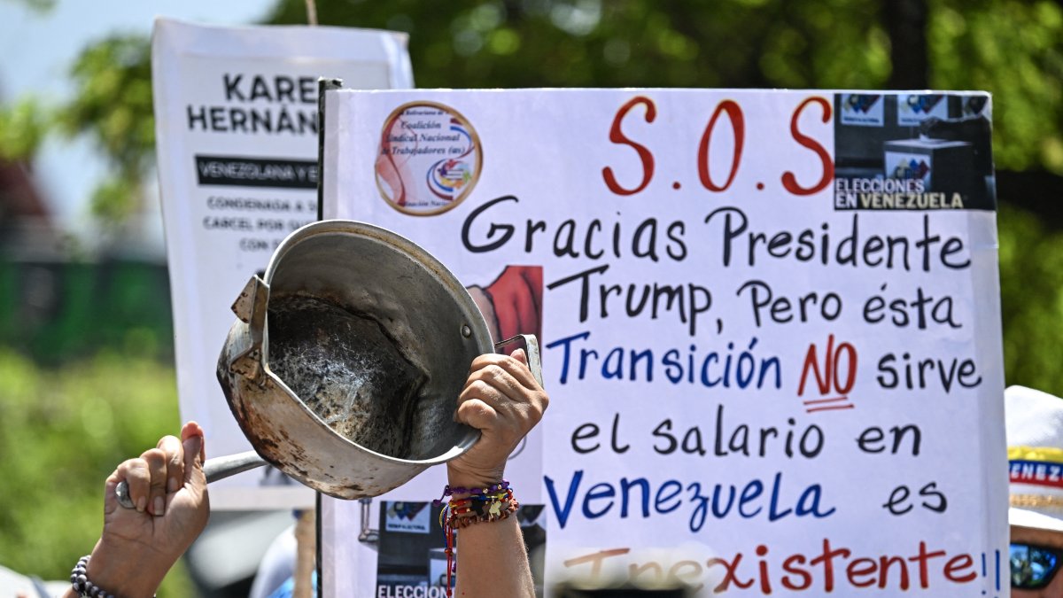 Protestas en Caracas por la crisis económica que azota al país.