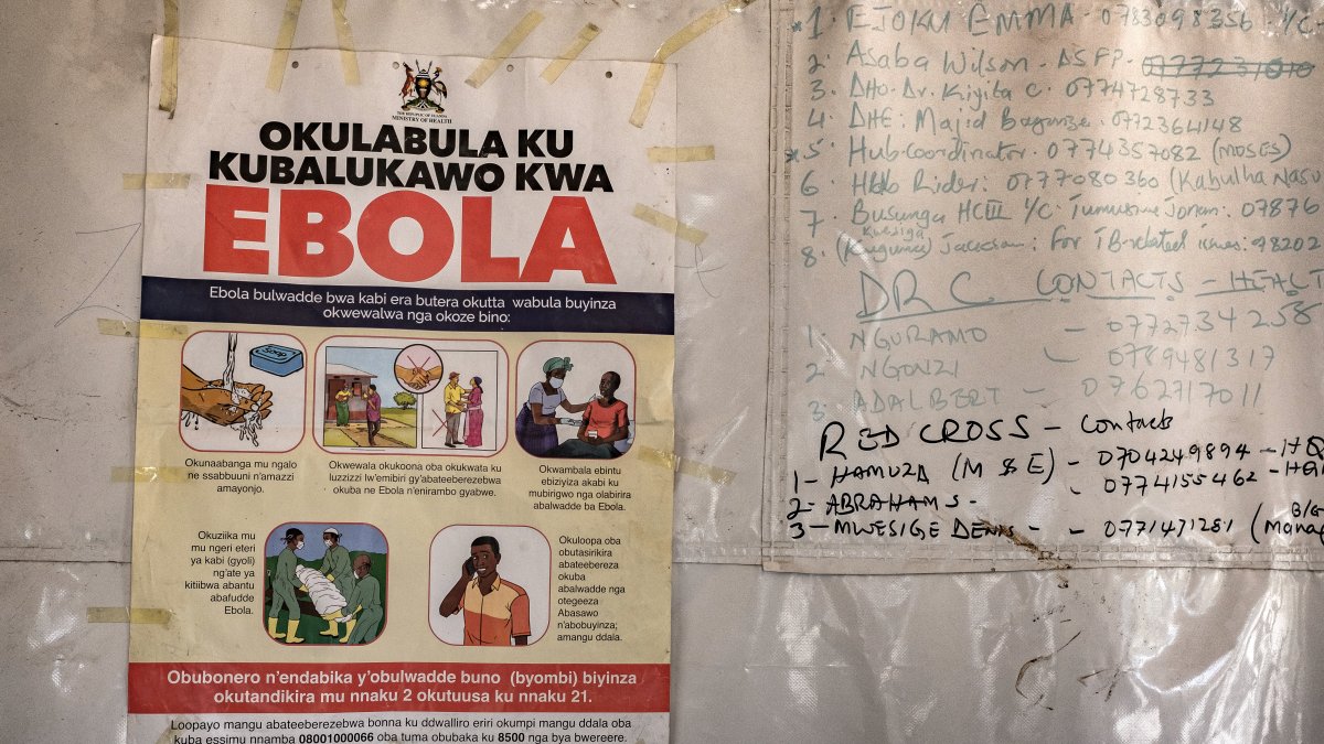 Poster on how to prevent Ebola in Uganda. File image