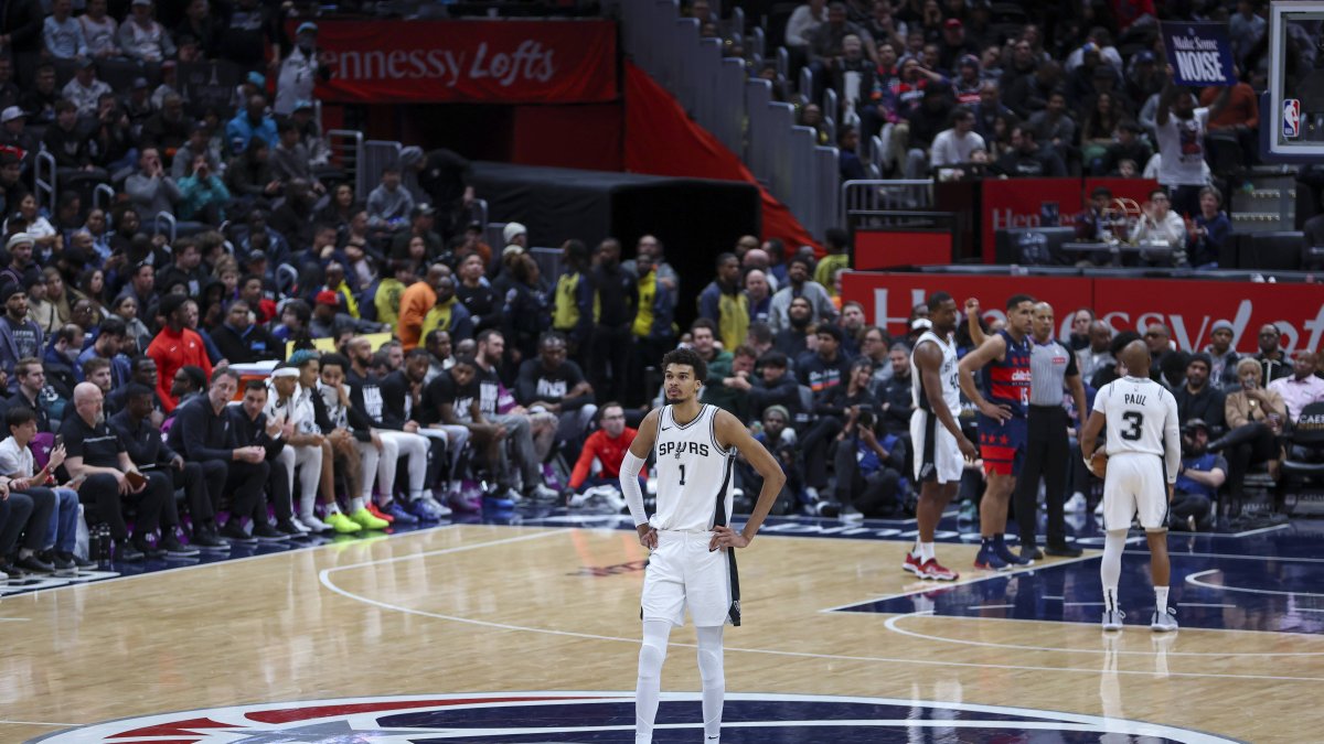 Wembanyama, durante un partido de la NBA