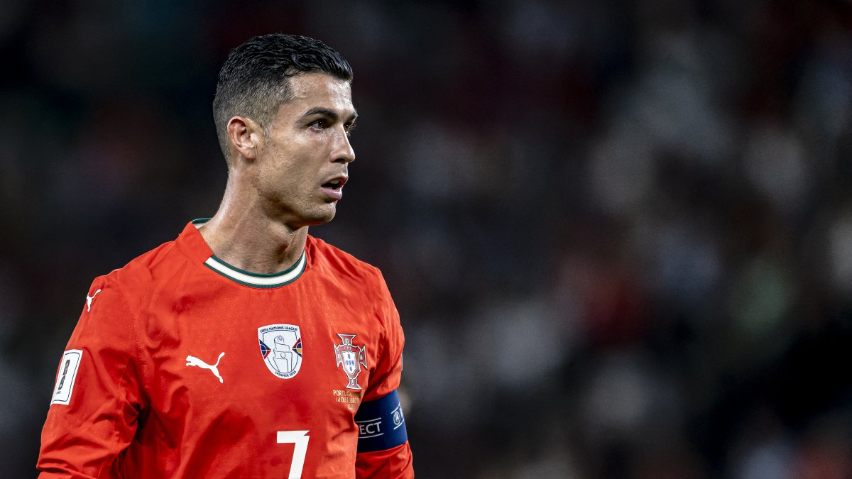 Cristiano Ronaldo, during a game with the Portugal national team in 2025