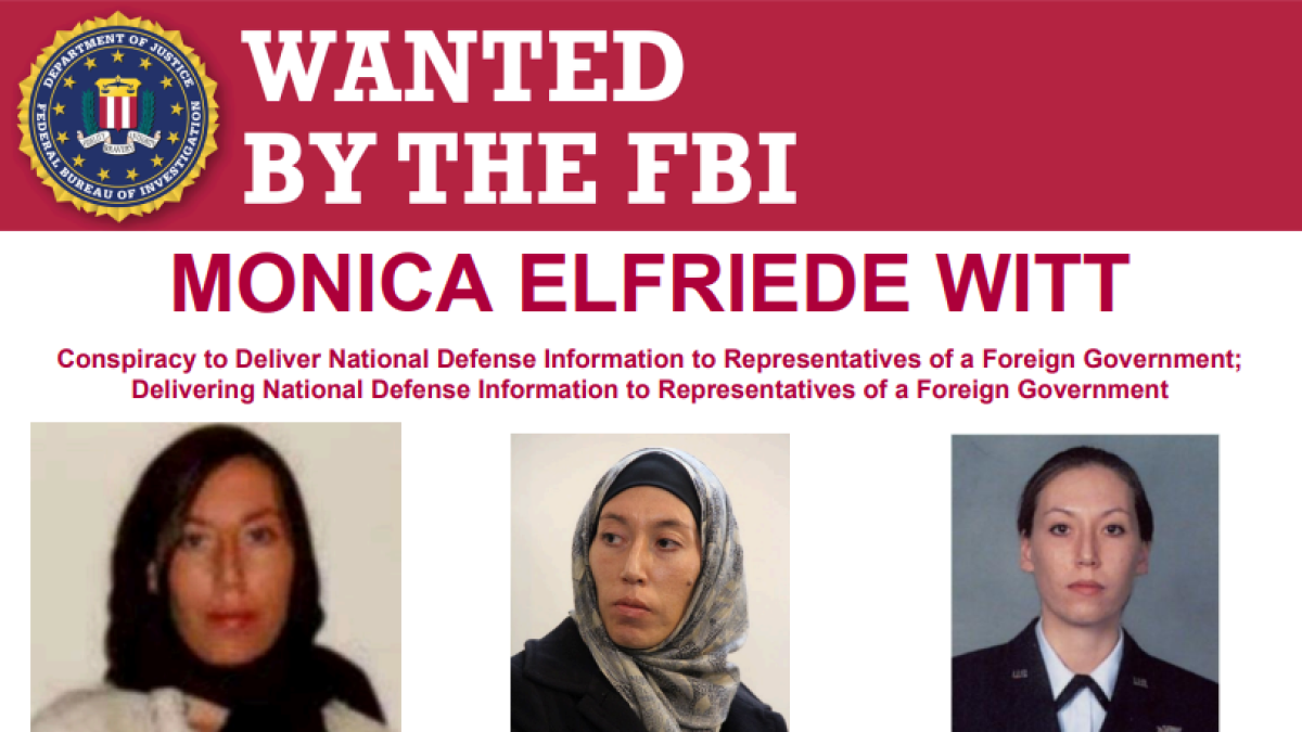 Mónica Witt, exagente de Estados Unidos buscada por el FBI.
