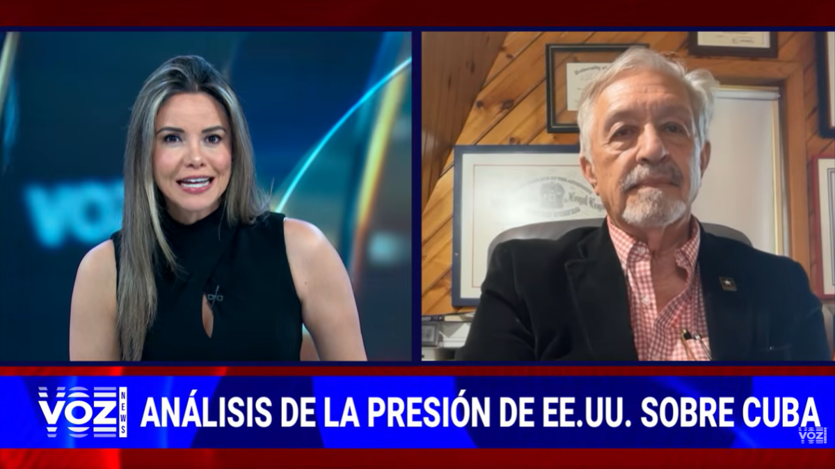 Retired Colonel Eric Rojo on Voz News, with Karina Yapor