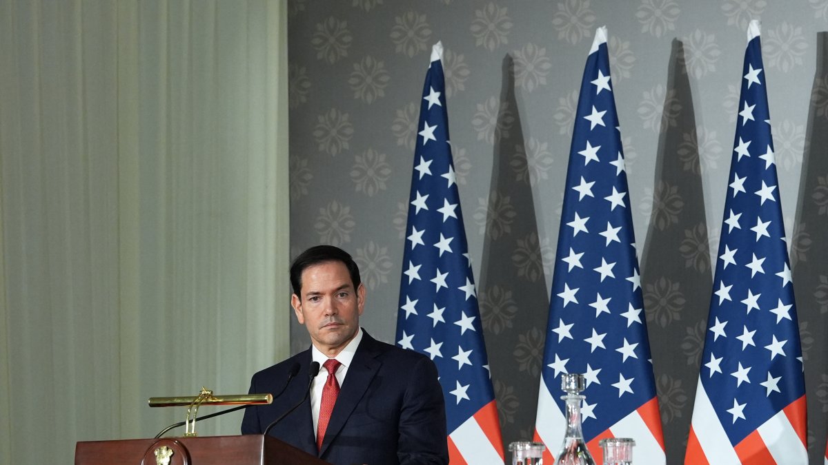 El secretario Marco Rubio desde la India este 24 de mayo.
