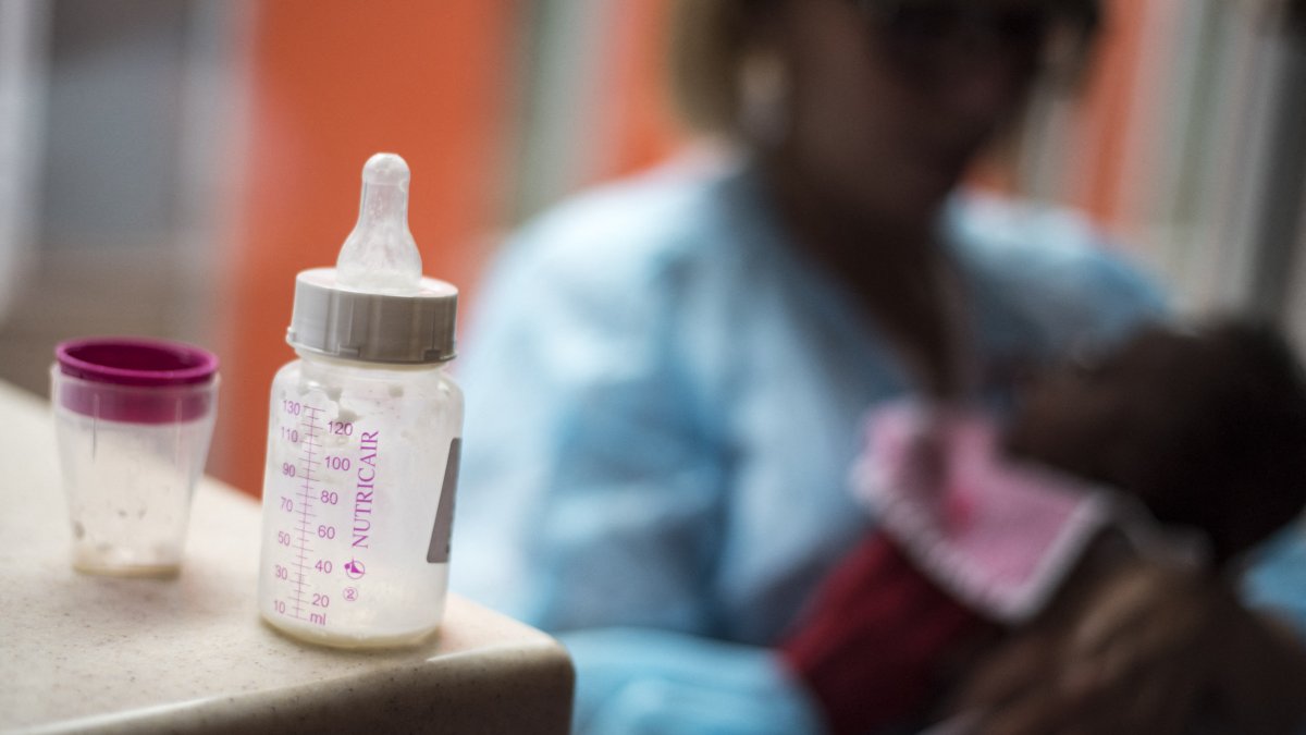 A baby bottle in a file image.
