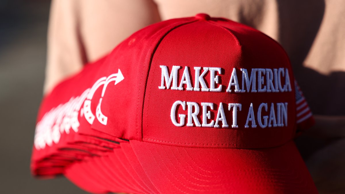 MAGA movement caps/ Charly Triballeau.