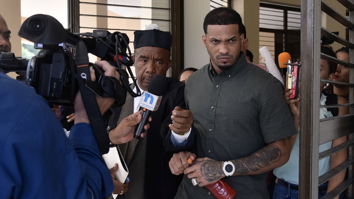 Wander Franco leaving the courthouse after receiving his first sentence in June 2025.