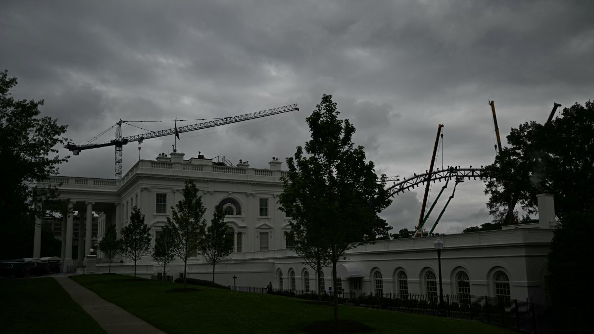 Construcción del salón de baile en la Casa Blanca. Mayo de 2026