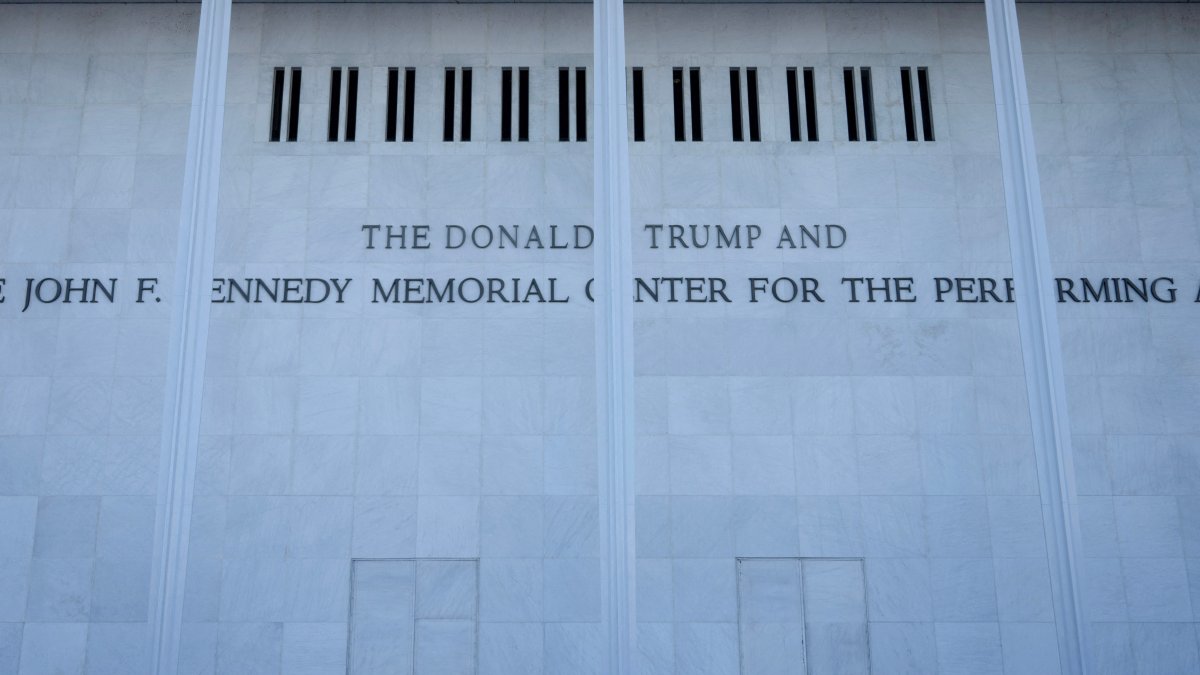 The façade of the Kennedy Center in Washington, D.C.