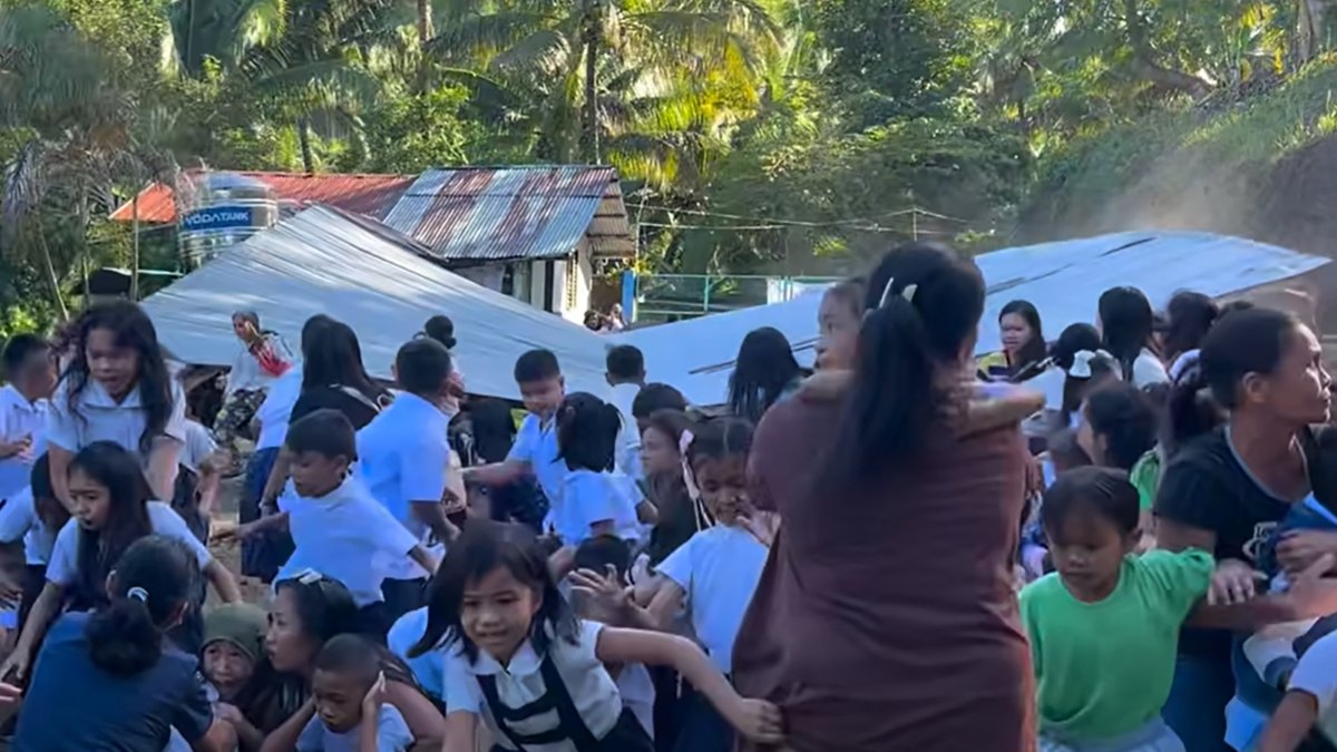 Deped Mahayahay Elementary School during a 7.8 magnitude earthquake in Malita town.
