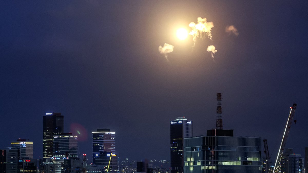 Israel's Iron Dome intercepts missiles
