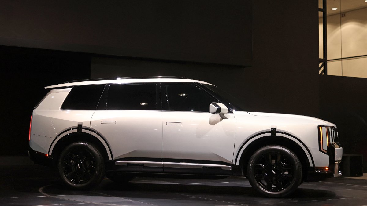 Un Kia Telluride exhibido en el 2025 Los Angeles Auto Show