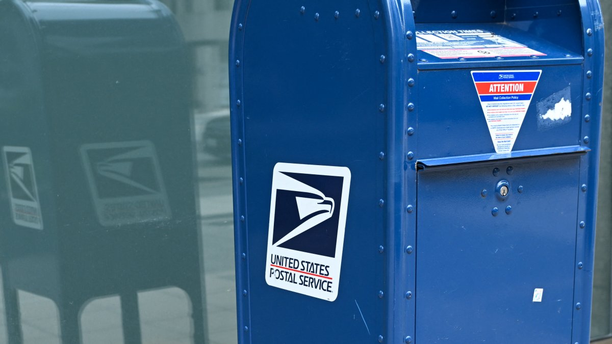 A U.S. Postal Service mailbox.