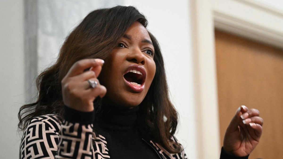 Jasmine Crockett, en el Congreso. Febrero de 2026