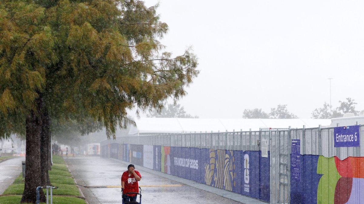 A man walks in the rain in Texas (File photo)