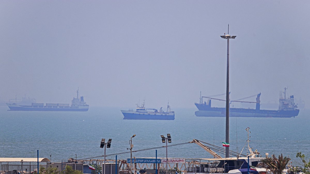 Ships sailing through the Strait of Hormuz. File archive