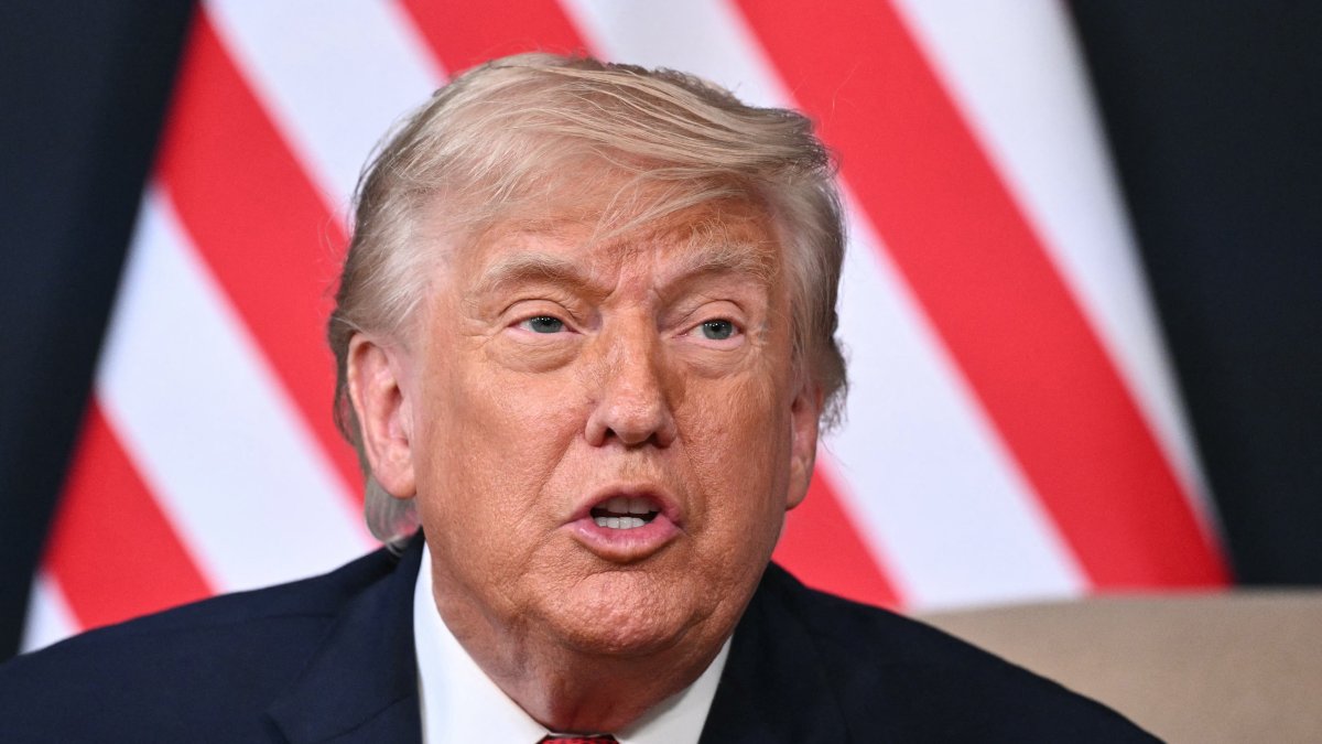 Donald Trump during the G7 summit in Evian/ Mandel Ngan
